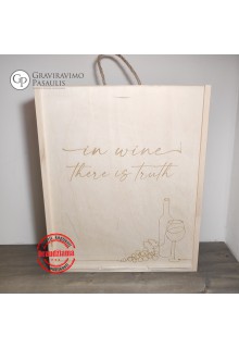 Graviruota vyno dėžė "In Wine"